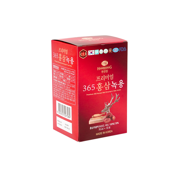 Nước Uống Hồng Sâm Nhung Hươu 365 60 Gói X 70ml